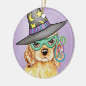 Cocker Spaniel Witch Keramisch Ornament (Links)