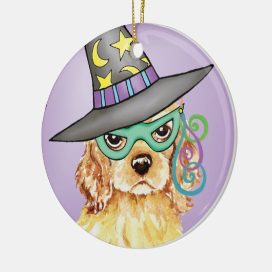 Cocker Spaniel Witch Keramisch Ornament (Links)