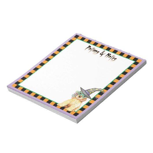 Cocker Spaniel Witch Notitieblok (Linkerzijde)