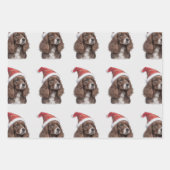Cocker spaniel xmas papier inpakpapier vel (Voorkant)