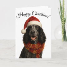 Cocker Spaniel Zalig Kerstmis Hond kerstkaart