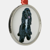 Cocker Spaniel - Zwart #2 Metalen Ornament (Rechts)