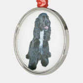 Cocker Spaniel - Zwart #2 Metalen Ornament (Links)