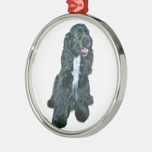 Cocker Spaniel - Zwart #2 Metalen Ornament (Links)