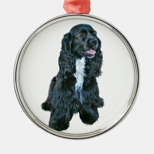 Cocker Spaniel - Zwart #2 Metalen Ornament (Voorkant)