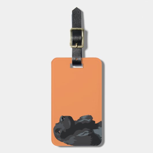 Cocker Spaniel - Zwart - Breedte Sjablonen Bagagelabel (Voorkant verticaal)