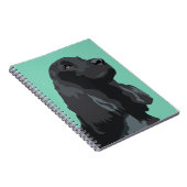 Cocker Spaniel - Zwart - Breedte Sjablonen Notitieboek (Rechterzijde)