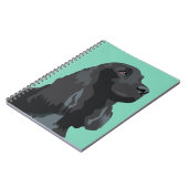 Cocker Spaniel - Zwart - Breedte Sjablonen Notitieboek (Linkerzijde)
