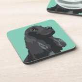 Cocker Spaniel - Zwart - Breedte Sjablonen Onderzetter (Linkerzijde)