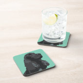 Cocker Spaniel - Zwart - Breedte Sjablonen Onderzetter (Rechterzijde)