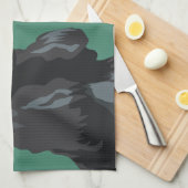 Cocker Spaniel - Zwart - Breedte Sjablonen Theedoek (Quarter Fold)