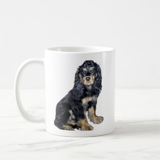 Cocker Spaniel (zwart en bruin) Koffiemok (Links)