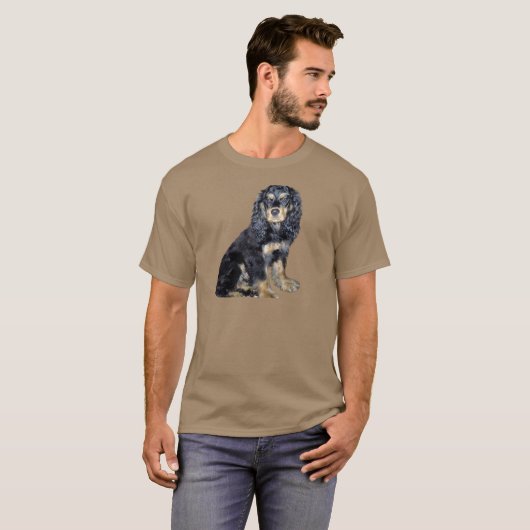 Cocker Spaniel (zwart en bruin) T-shirt (Voorkant volledig)