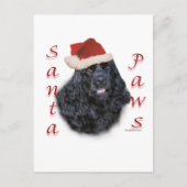 Cocker Spaniel (zwart) Santa Paws Feestdagenkaart (Voorkant)