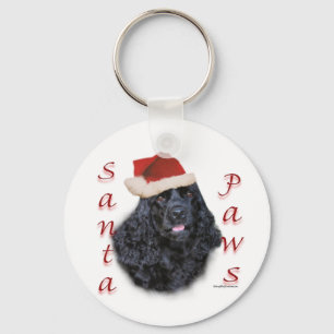 Cocker Spaniel (zwart) Santa Paws Sleutelhanger