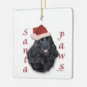 Cocker Spaniel (zwart) Santa Plaus Keramisch Ornament (Links)