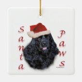 Cocker Spaniel (zwart) Santa Plaus Keramisch Ornament (Achterkant)