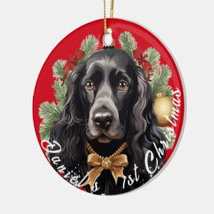 Cocker Spaniel's Eerste Kerstmis Keramisch Ornament