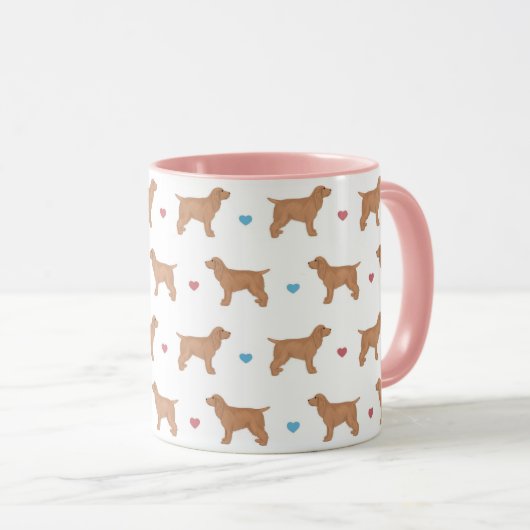 Cocker Spaniels en Hearts-Mok Mok (Voorkant rechts)