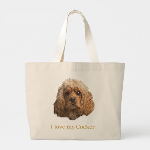 cocker-spaniëls grote tote bag