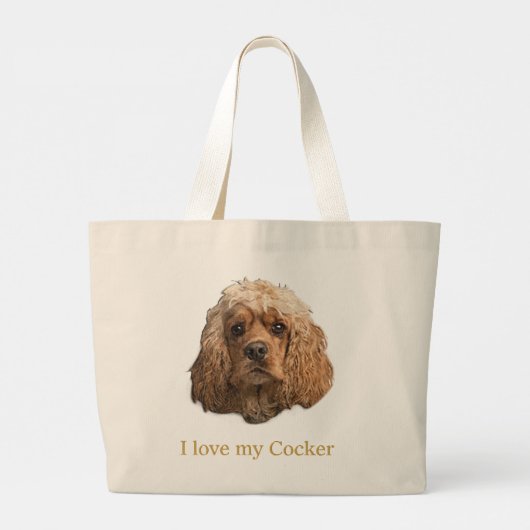 cocker-spaniëls grote tote bag (Achterkant)