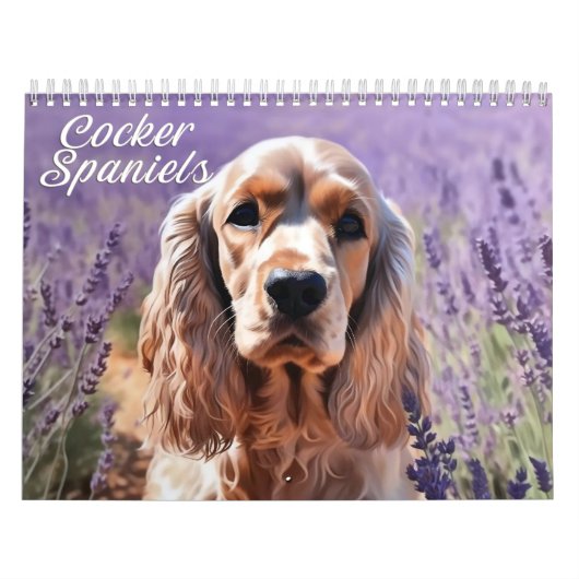 Cocker Spaniels Kalender, elk jaar Kalender (Hoes)
