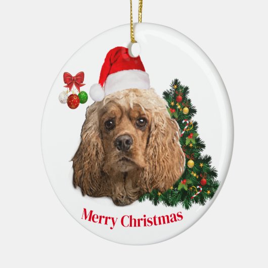 Cocker Spaniels Keramisch Ornament (Links)