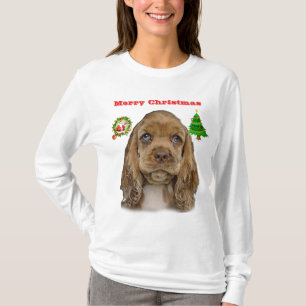 Cocker spaniels kerstkleding t-shirt
