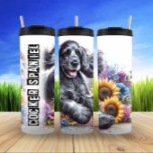 Cocker Spaniel's Sunny Floral Frolic Thermosbeker