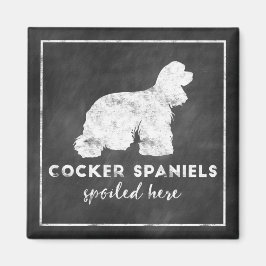 Cocker Spaniels verwend hier  krijtbord Magneet