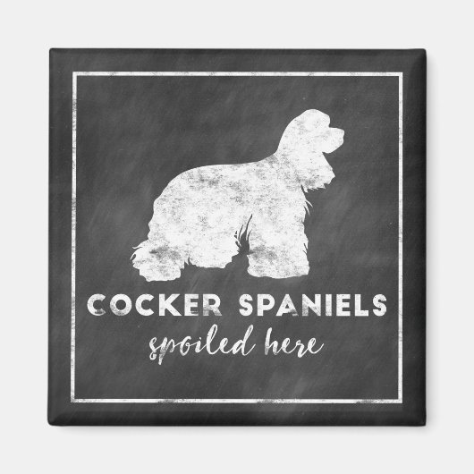 Cocker Spaniels verwend hier  krijtbord Magneet (Voorkant)