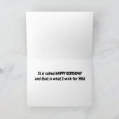 COCKER SPANILE ZINGT HAPPY BIRTHDAY VOOR "YOU" KAART (Binnen)