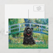 Cocker (zwart) - Brug Briefkaart (Voorkant / Achterkant)