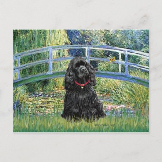Cocker (zwart) - Brug Briefkaart (Voorkant)