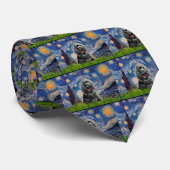 Cocker (zwart) - Sterrennacht Stropdas (Opgerold)