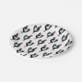 Cockerel Chicken Pattern Design Papieren Bordje (Gekanteld)