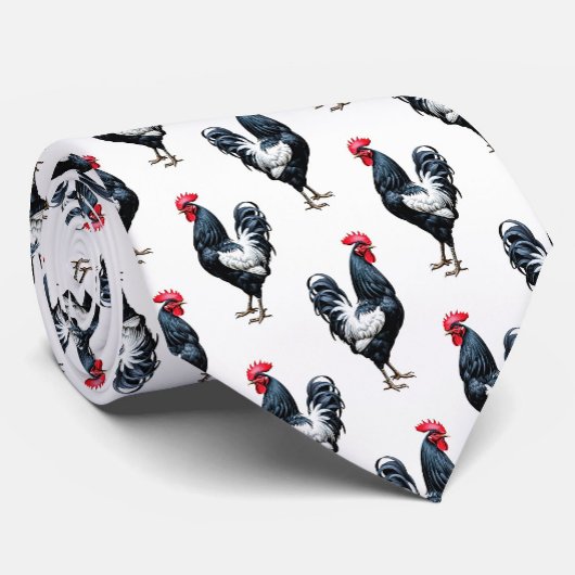 Cockerel Chicken Pattern Design Stropdas