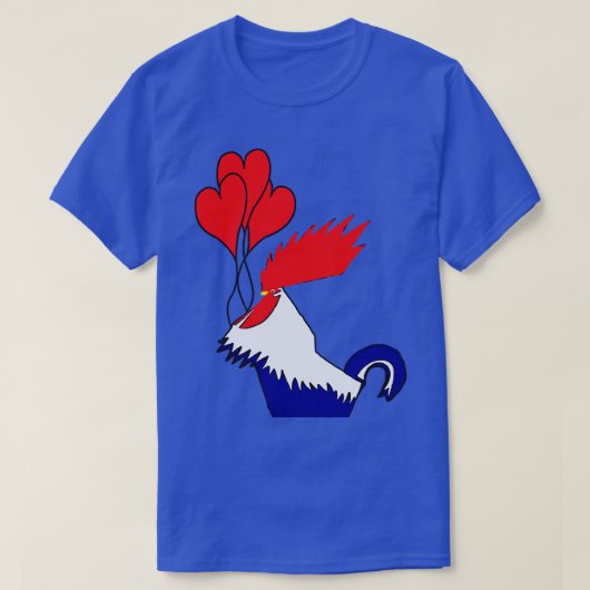 Cockerel Lover Vector Kunst in Vette Heldere Kleur T-shirt (Design voorkant)