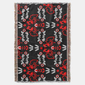 Cockerel Scandinavische volkskunst Deken (Voorkant Verticaal)