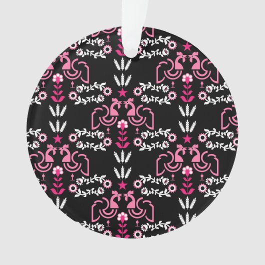Cockerel Scandinavische volkskunst Ornament (voorkant)