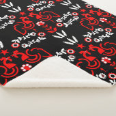 Cockerel Scandinavische volkskunst Sherpa Deken (3/4)