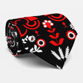 Cockerel Scandinavische volkskunst Stropdas (Opgerold)