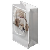 Cockerhond slaapt klein cadeauzakje (Voorkant Gekanteld)