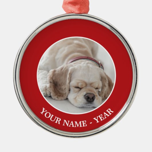 Cockerhond slaapt metalen ornament (Voorkant)