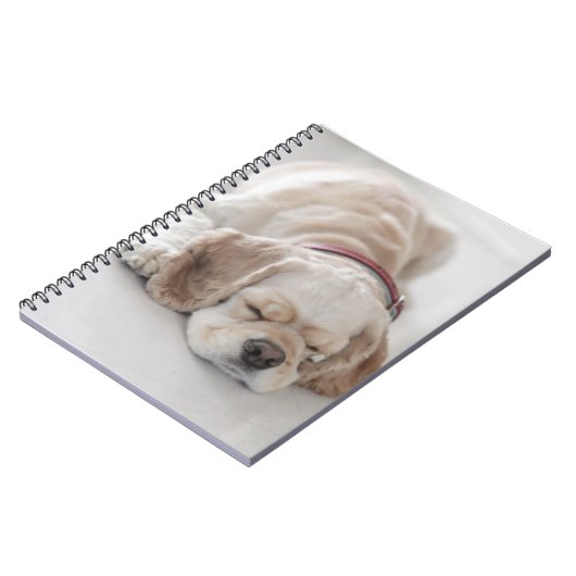 Cockerhond slaapt notitieboek (Linkerzijde)