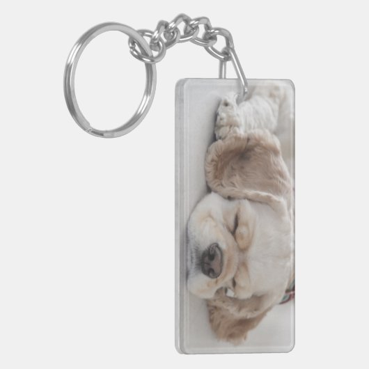 Cockerhond slaapt sleutelhanger (Voorkant Links)
