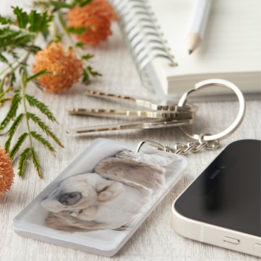 Cockerhond slaapt sleutelhanger (Voorkant Rechts)