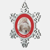 Cockerhond slaapt tin sneeuwvlok ornament (Rechts)