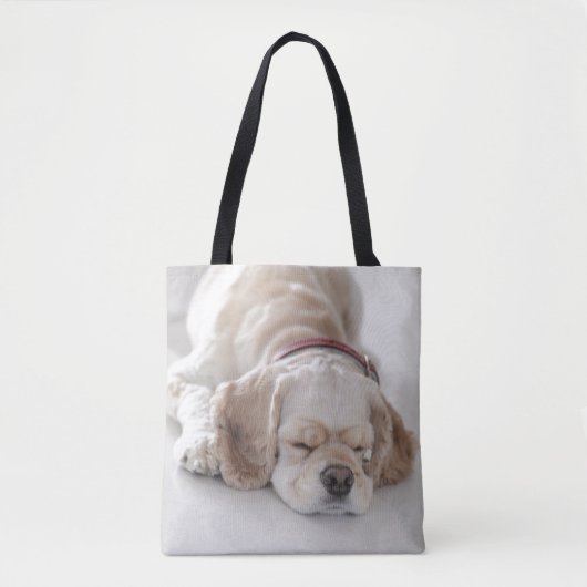Cockerhond slaapt tote bag (Voorkant)