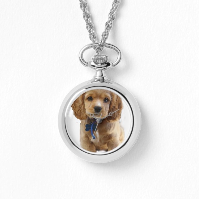 Cockerpanielpuppy Horloge (Voorkant)
